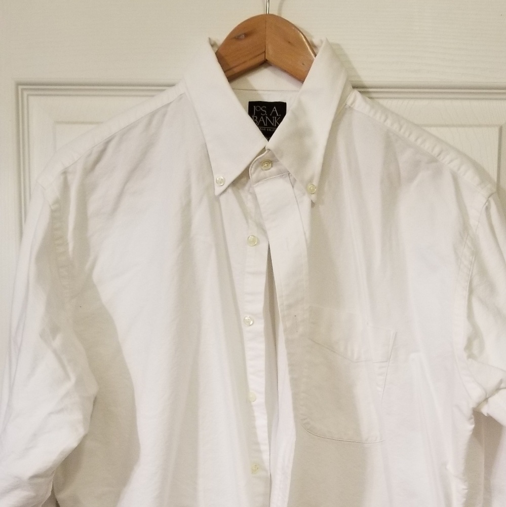 Jos A Bank white oxford shirt